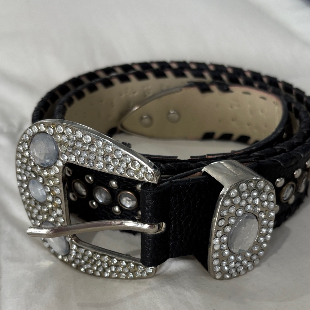 Western Studded Belt with Sequins